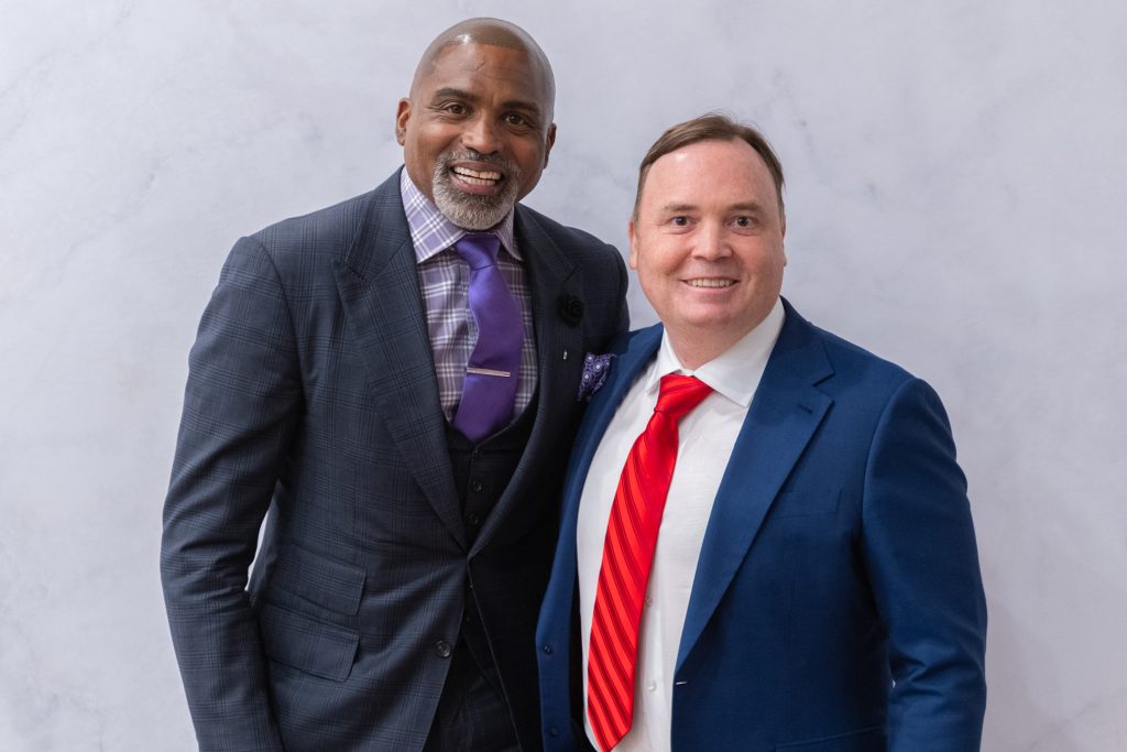Clint with Cuttino Mobley, ex-NBA Player + Entrepreneur