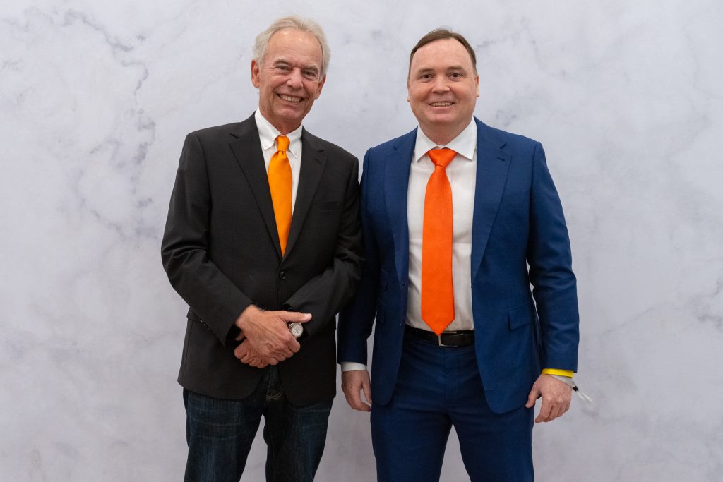 Clint with Hugh Hilton Hilton Hotels Family