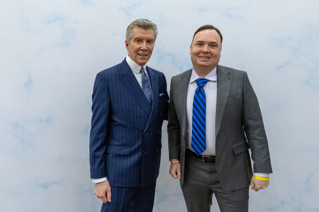 Clint with Michael Buffer, NFL, WWE and Pro Boxing Announcer