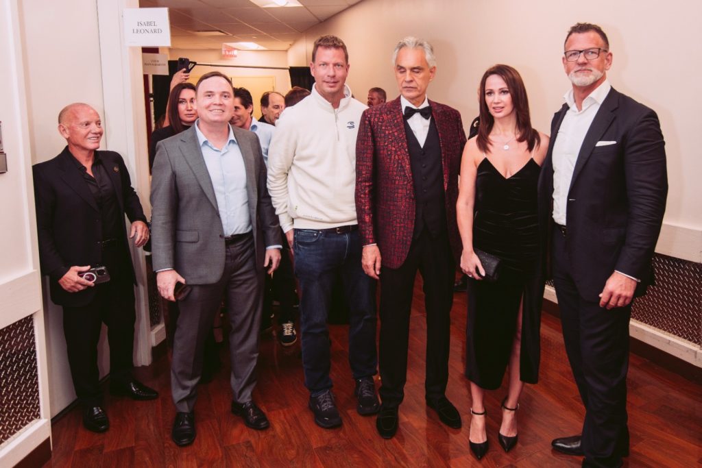 Clint backstage with world-famous opera singer Andrea Bocelli