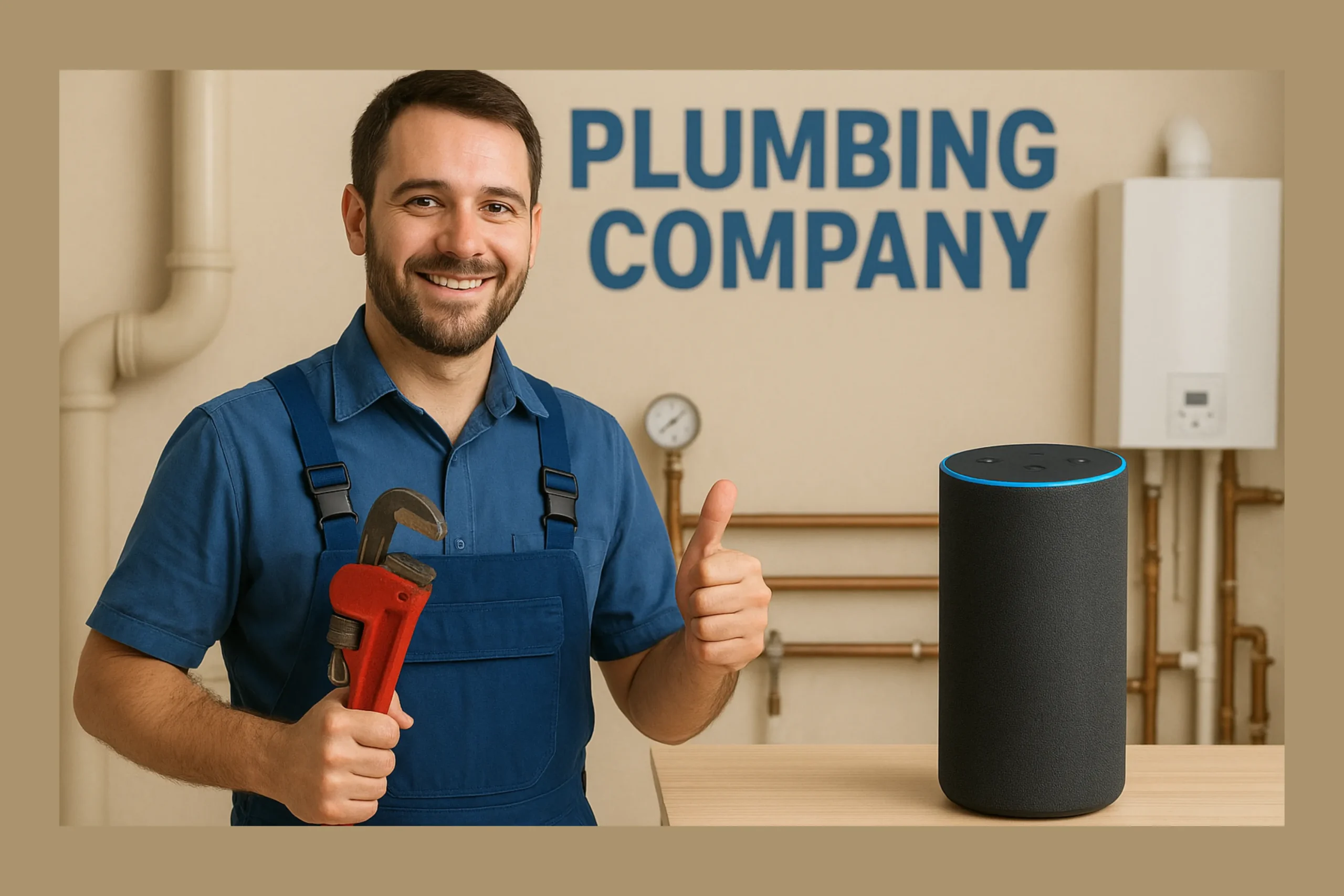 Guide explaining how a plumbing company can be recommended by Amazon Alexa voice assistant through local SEO, listings, and reviews.