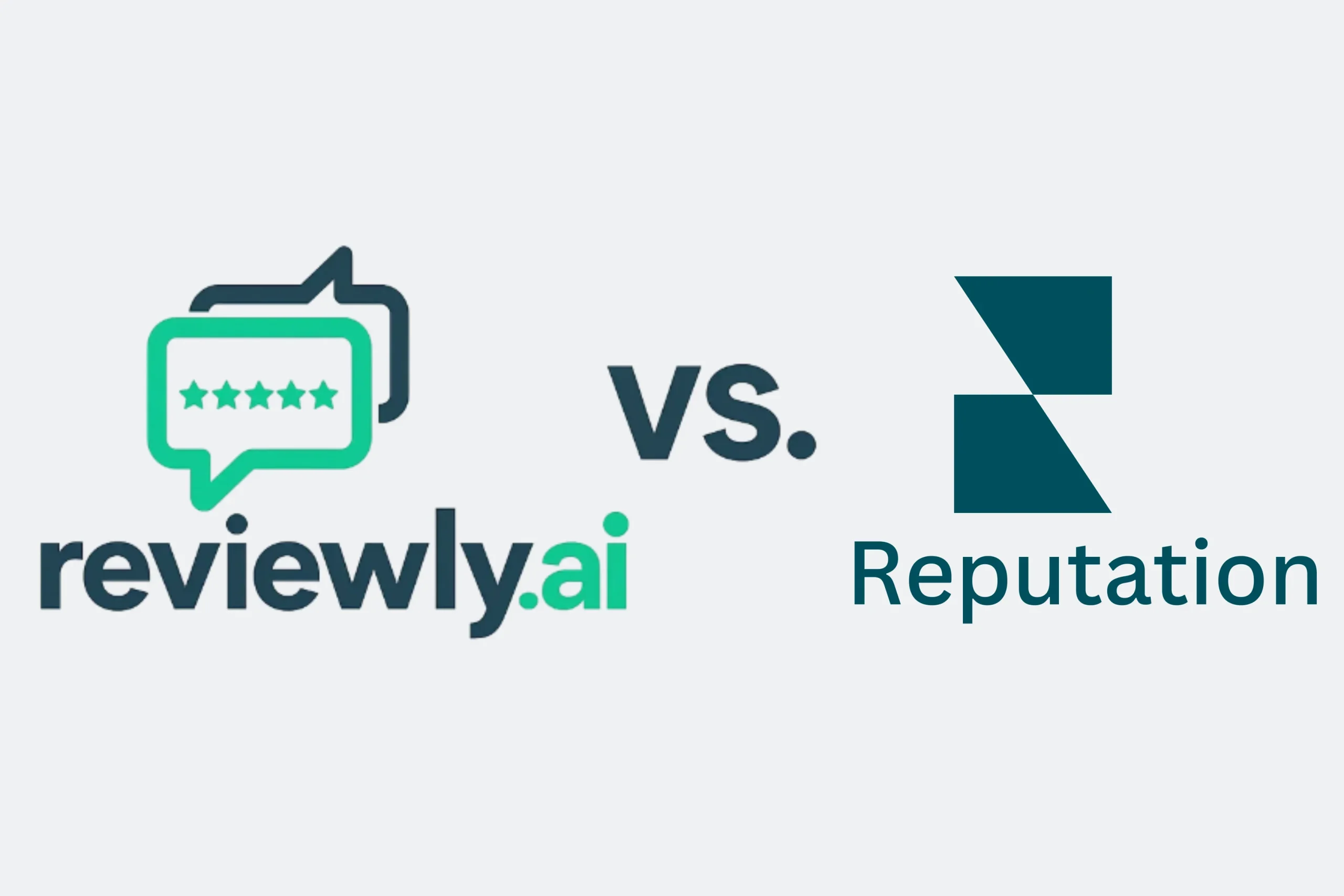 Comparison of Reviewly.ai and Reputation.com showing which platform helps businesses collect Google reviews more easily and quickly.