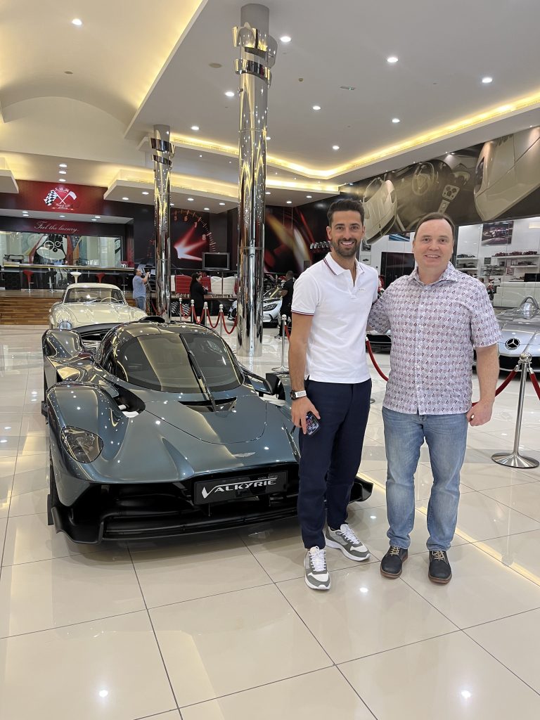 With Sergio Carollo, former professional soccer player and Real Housewives of Dubai TV star