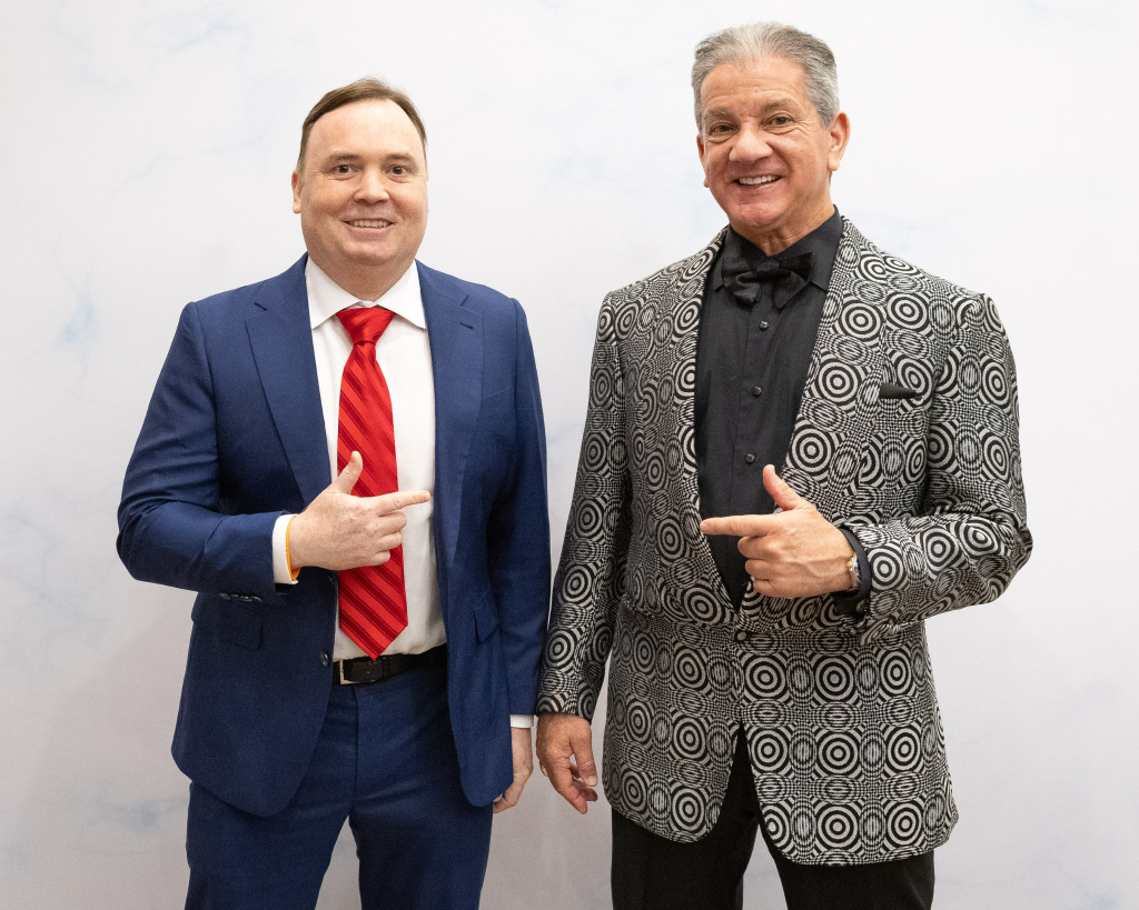 Clint with Bruce Buffer, UFC's official ring announcer