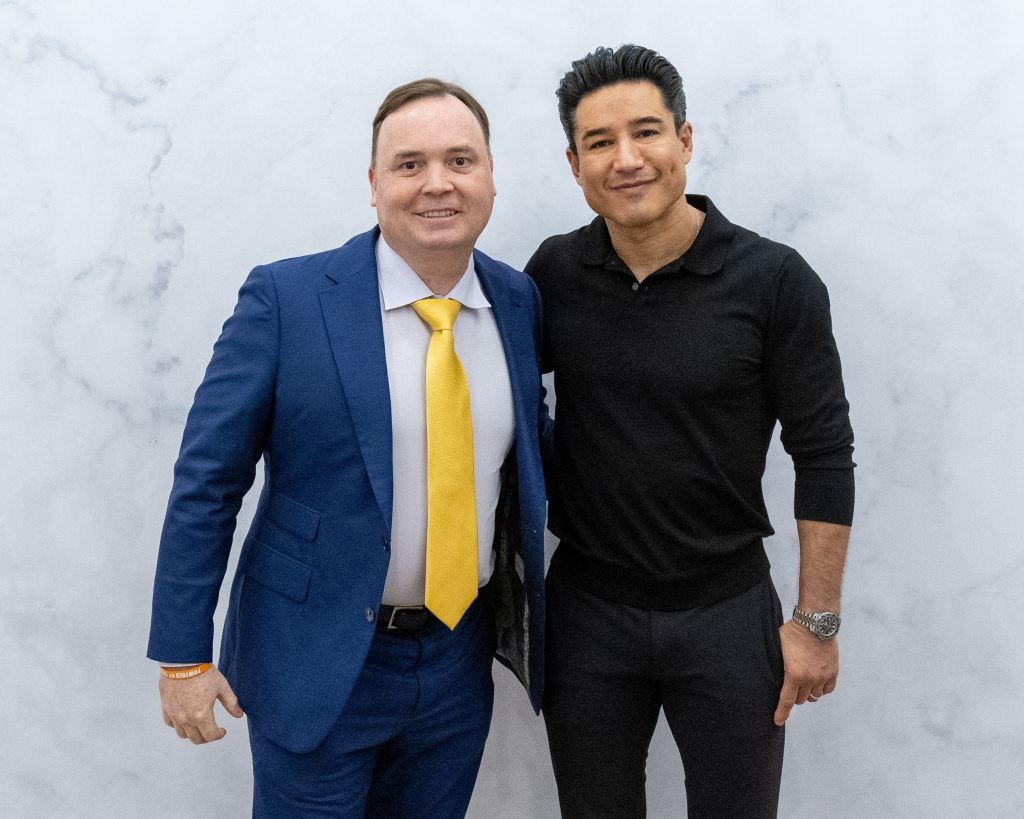 Clint with Mario Lopez, Actor + TV Host